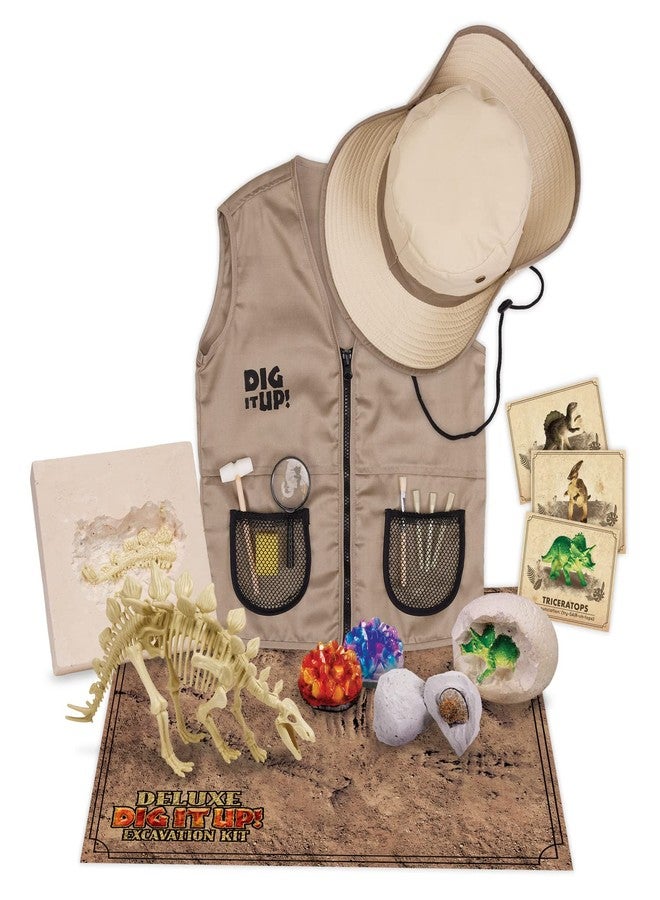 MindWare Dig It Up! Deluxe Dinosaur Excavation Kit - Ages 4+ Dino Dig Kit - Includes Excavation Tools to Dig Out 8 Treasures - Image 3